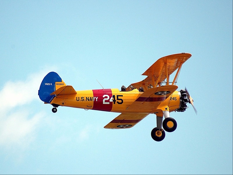 Biplane Flying